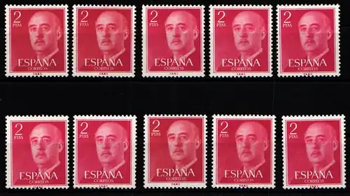 Spanien 1051 postfrisch Los 10x Nr. 1051 #KS988