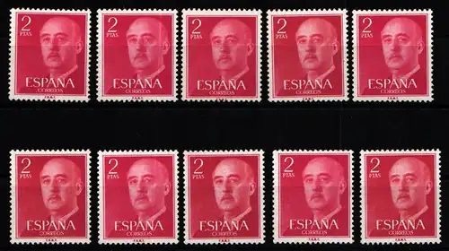 Spanien 1051 postfrisch Los 10x Nr. 1051 #KS987