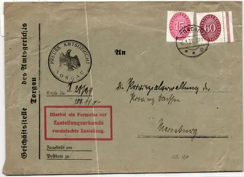 Deutsches Reich Dienstmarken 122, 124 auf Brief #KQ248