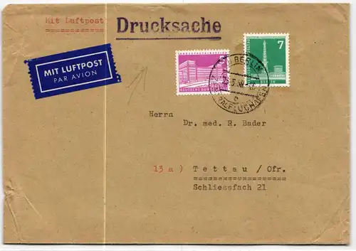 Berlin 141-142 auf Brief als Mischfrankatur portogerecht #KQ261