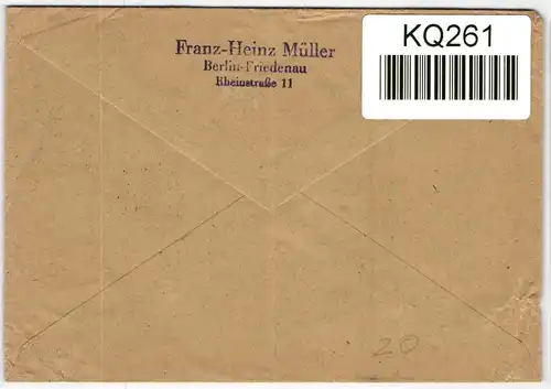 Berlin 141-142 auf Brief als Mischfrankatur portogerecht #KQ261