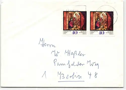 Berlin 613 auf Brief als Mehrfachfrankatur portogerecht #KQ263