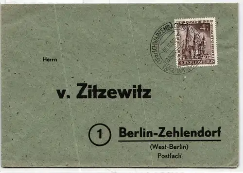 Berlin 106 auf Brief portogerecht #KQ321