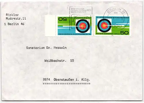 Berlin 599 auf Brief als Mehrfachfrankatur portogerecht #KQ326