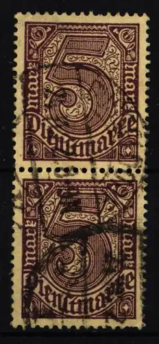 Deutsches Reich Dienstmarken 33 gestempelt Paar geprüft Infla Berlin #KQ353