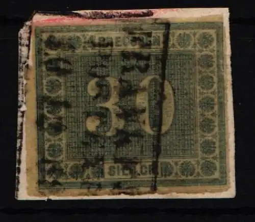 Preußen 21 gestempelt leichte Mängel auf Briefstück #KQ347