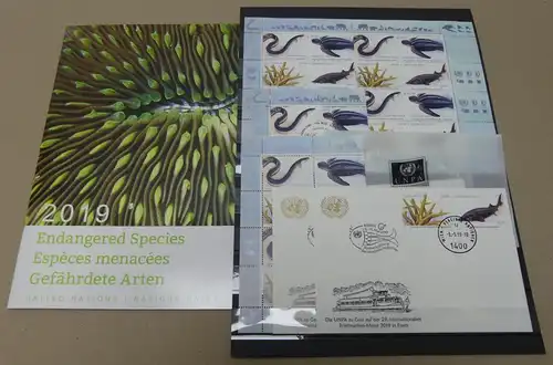 UNO Wien, Genf und New York Los aus 2019 gestempelt, postfrisch #KS113