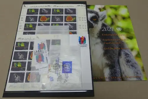 UNO Wien, Genf und New York Los aus 2021 gestempelt, postfrisch #KS114