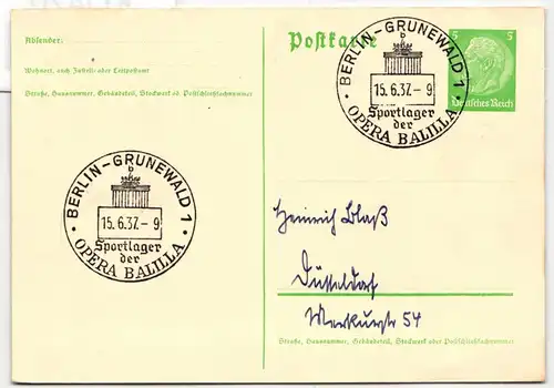 Deutsches Reich 529 auf Postkarte Berlin Vorläufer #KQ420