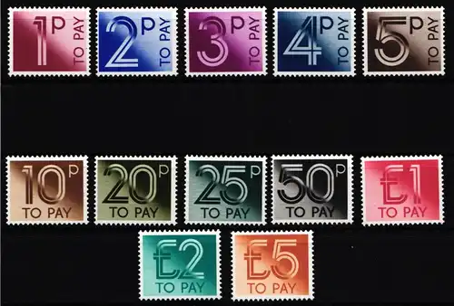 Großbritannien Portomarken 89-100 postfrisch #KQ485