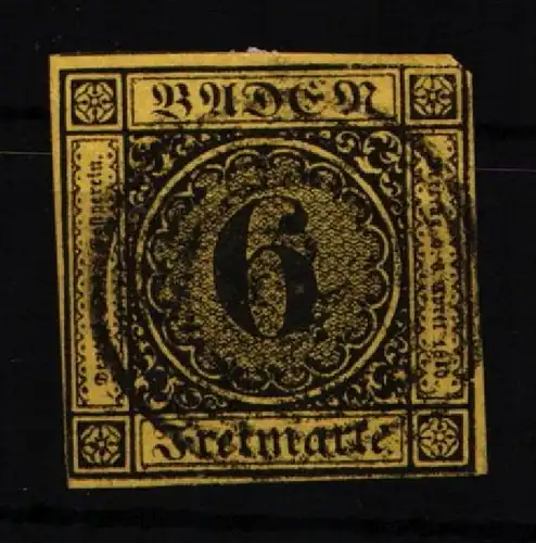 Baden 7 gestempelt leichte Mängel #KQ591