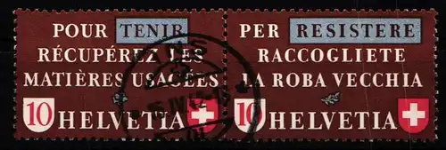 Schweiz W Zd 4 gestempelt leicht vorgefaltet #KP123