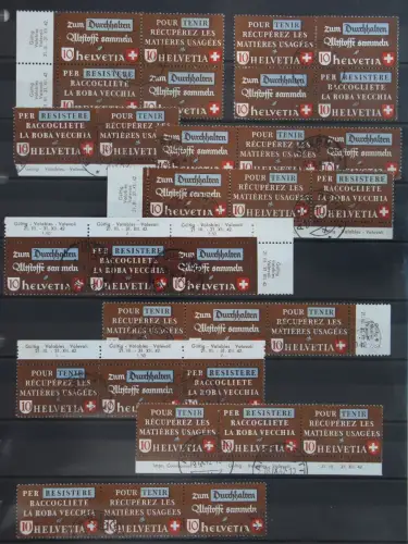 Schweiz W Zd 1-W Zd 14 ohne W Zd 13 gestempelt wenige vorgefaltet #KP117