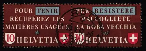 Schweiz W Zd 4 gestempelt leicht vorgefaltet #KP124