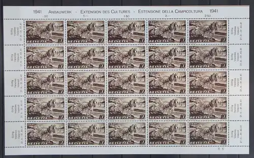 Schweiz 386 postfrisch als kompletter Bogen #KP145