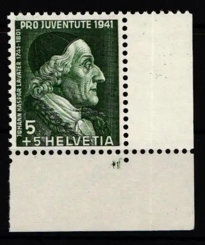 Schweiz 399 postfrisch als Eckrand #KP187