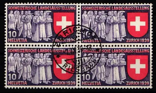 Schweiz 335 gestempelt Viererblock #KP183