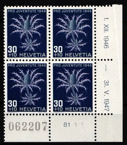 Schweiz 478 postfrisch Eckrand Formnummer Bogenzähler #KP333