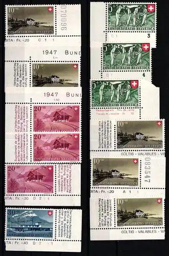 Schweiz 480-483 postfrisch Eckränder Formnummern Bogenzähler #KP337