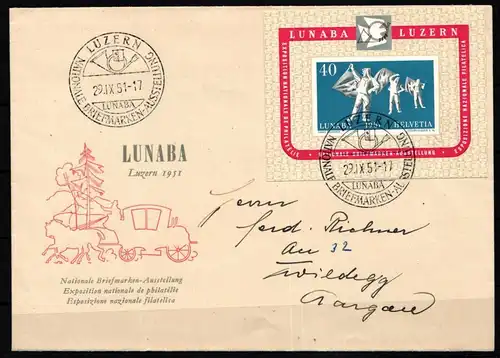 Schweiz Block 14 gestempelt auf FDC Ersttagsbrief Sonderstempel #KP390