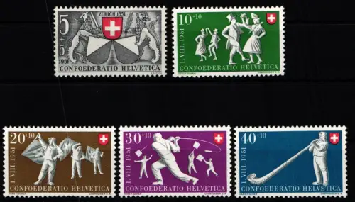 Schweiz 555-559 postfrisch #KP383