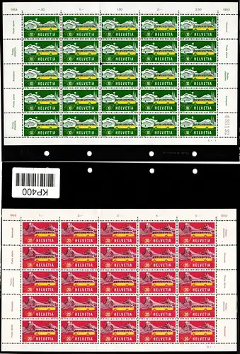 Schweiz 586-587 postfrisch Bogensatz #KP400