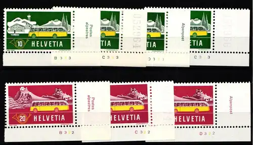 Schweiz 586-587 postfrisch Eckrand Formnummer Bogenzähler #KP398
