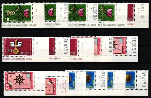 Schweiz 593-596 postfrisch Eckrand Formnummer Bogenzähler #KP402