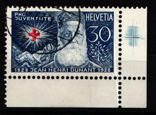 Schweiz 232 gestempelt Eckrand Passerkreuz #KP469