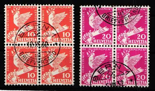 Schweiz 251-252 gestempelt als Viererblock #KP495