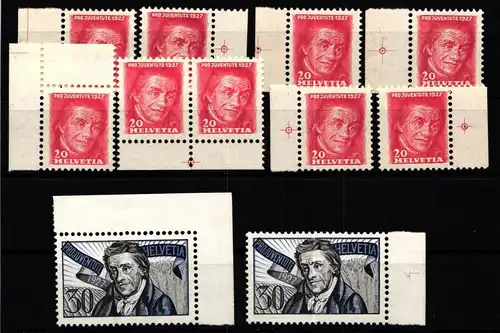 Schweiz 224-225 postfrisch Eckränder und Randstücke #KP466