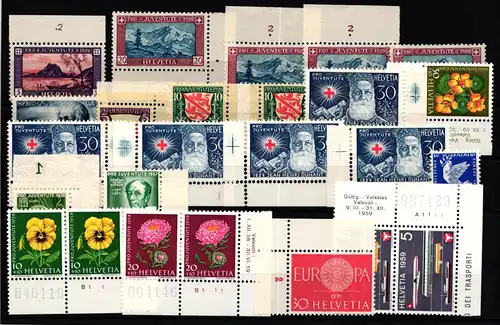 Schweiz Los postfrisch meist Eckrand oder Randstücke #KP546