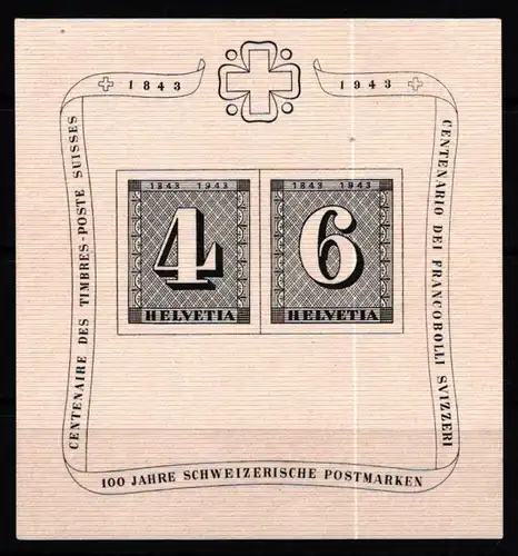 Schweiz Block 8 postfrisch mit Nr. 17 #KP597