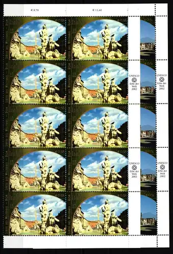 UNO Wien 371-372 postfrisch als Kleinbogen #KR839