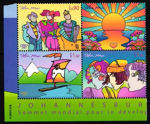 UNO Genf 444-447 postfrisch als Viererblock #KR833