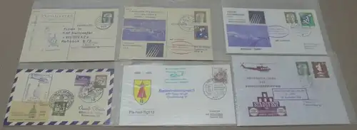 Berlin Lot Helikopterpost auf Brief 6 Belege #IM796