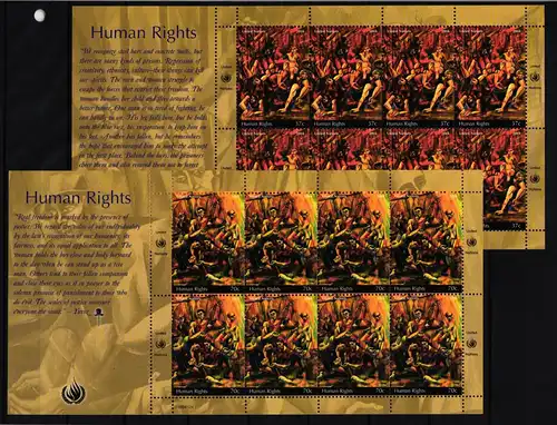 UNO New York Kleinbögensatz 968-969 postfrisch Menschenrechte #GW739