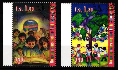 UNO Genf 605-606 gestempelt #KR888