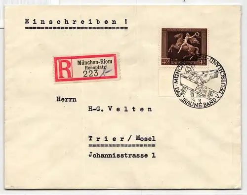 Deutsches Reich 671 auf Brief als Einzelfrankatur portogerecht #KQ621