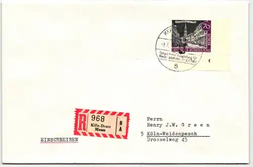 Berlin 226 auf Brief als Einzelfrankatur portogerecht, FN 4 #KQ759