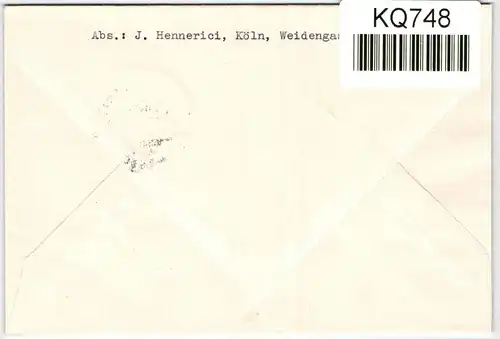 Berlin 123 auf Brief als Einzelfrankatur portogerecht #KQ748