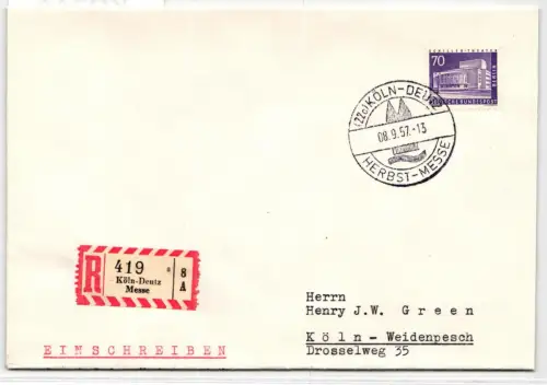 Berlin 152 auf Brief als Einzelfrankatur portogerecht #KQ747