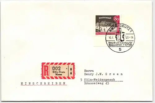 Berlin 227 auf Brief als Einzelfrankatur FN 1 #KQ761