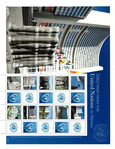 Vereinte Nationen 848-857 postfrisch und gestempelt, als Kleinbogen #KS132