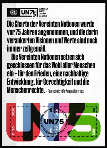 Vereinte Nationen Wien 1098-1099 gestempelt als Block 60 #KS173