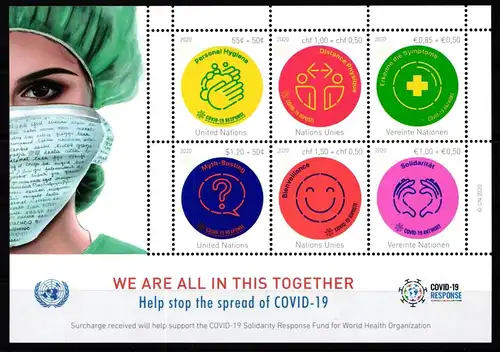 Vereinte Nationen 1754-1755 postfrisch als Block 62 #KS186