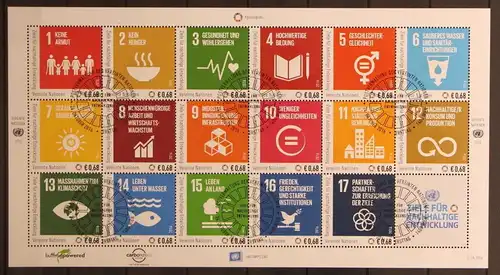 Vereinte Nationen Wien 938-954 gestempelt als Zd-Bogen #KS180