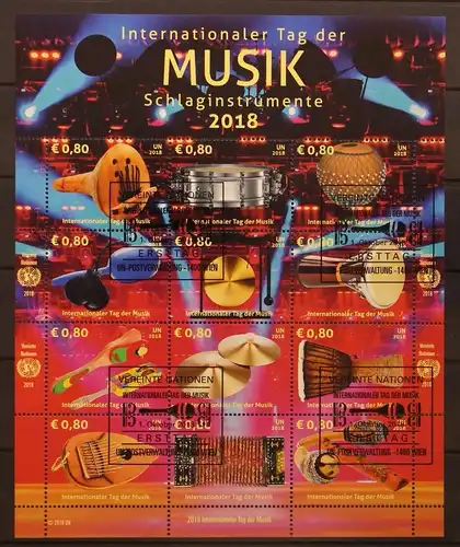 Vereinte Nationen Wien 1029-1040 gestempelt als Zd-Bogen #KS199