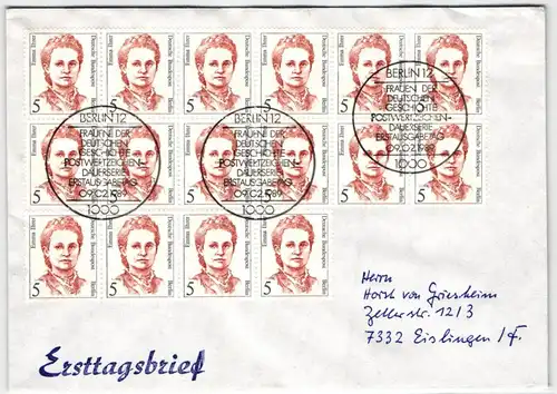 BRD Bund 833 auf Brief als Mehrfachfrankatur portogerecht #KQ893