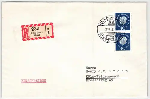 Berlin 185 auf Brief Paar vom Seitenrand #KQ897